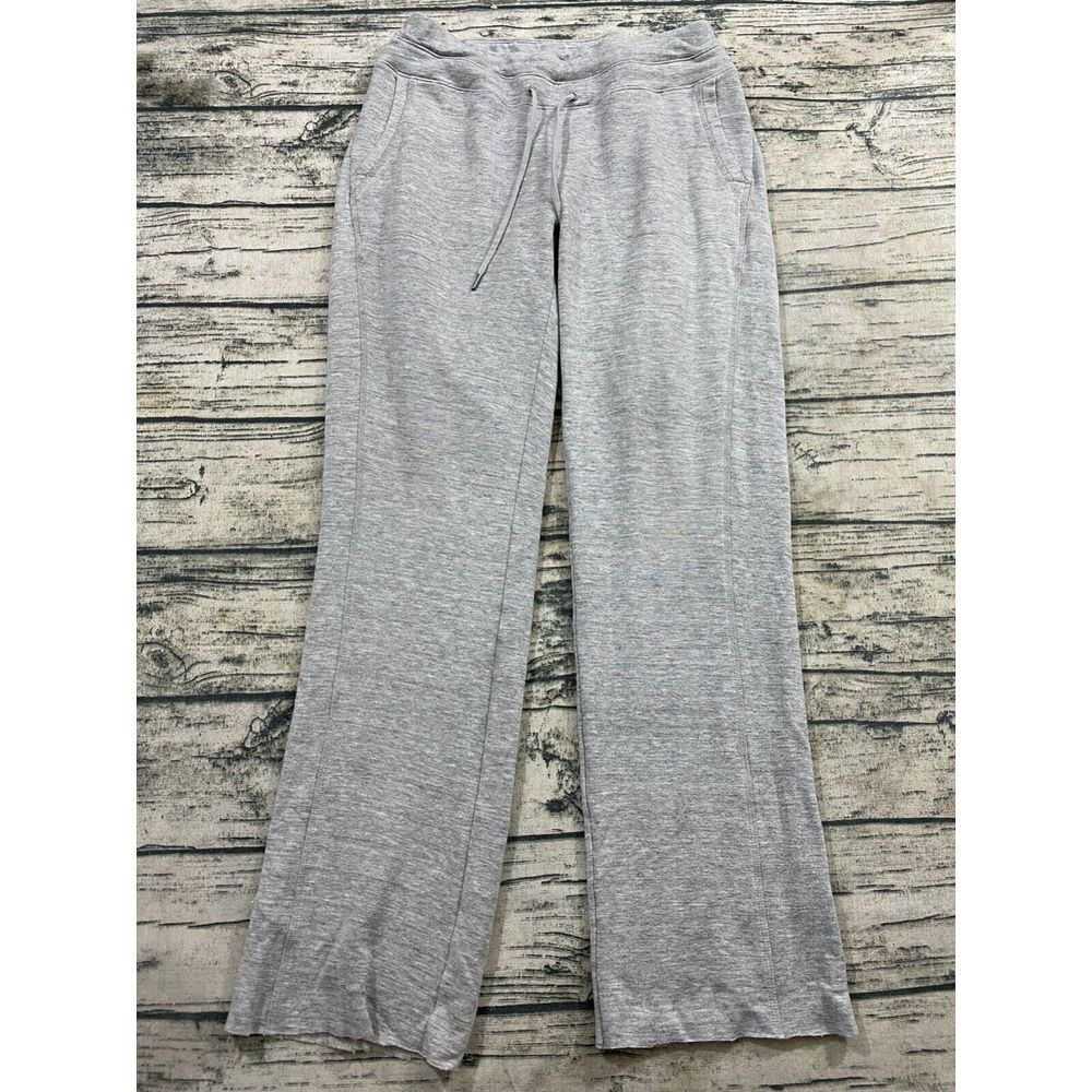Athleta Womens S Casual Sweatpants Heather Gray Drawstring‎ Modified Hem